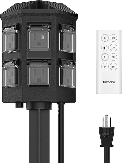 TiFFCOFiO Temporizador de estaca eléctrica para exteriores, control...