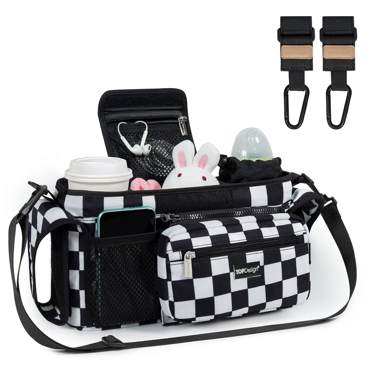 TOPDesign Organizador Universal para Cochecito de Bebé, Caddy para...