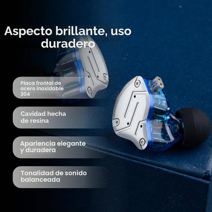 Linsoul KZ ZS10 Pro, auriculares intrauditivos HiFi con 5 controlad...