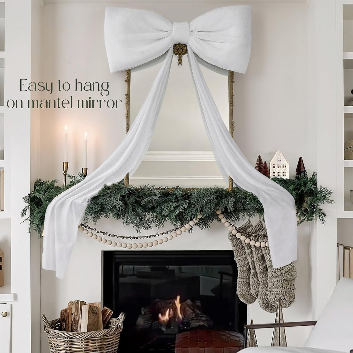 Decoraciones navideñas: lazos grandes de 6 pies para decoración de...