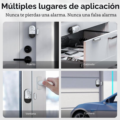Sanjie Alarmas de ventana de puerta cuando se abre, paquete de 8, c...