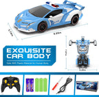 FDJ Autos RC - Auto de control remoto de transformación, 2.4Ghz esc...