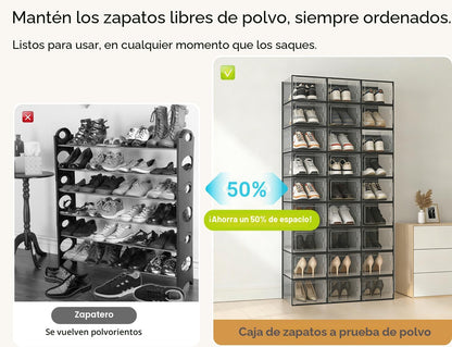 Kuject Cajas de almacenamiento de zapatos XXX-Large, paquete de 12,...