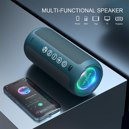 Ortizan Altavoz Bluetooth portátil, impermeable IPX7, inalámbrico,...