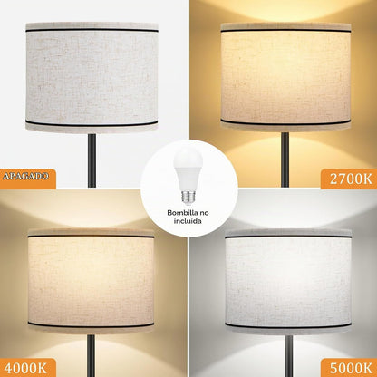 Ambimall Lámpara de pie moderna de 60 pulgadas con pantalla, lámpar...