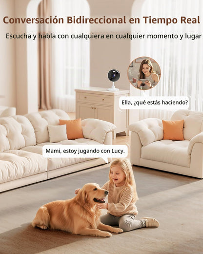 Cámara de seguridad 2K interior, 5G y 2.4G WiFi cámara para bebé\/m...