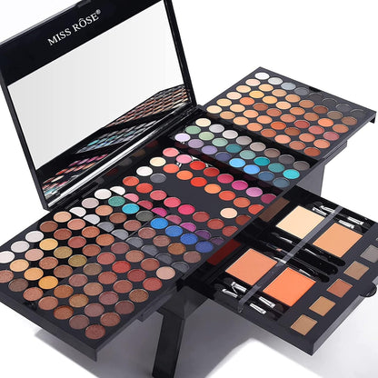 MISS ROSE Juego de maquillaje cosmético de 190 colores en caja de p...