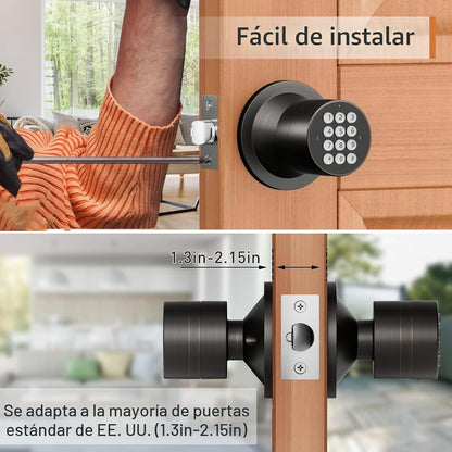 Cerradura de puerta digital con teclado, perilla electrónica de pue...