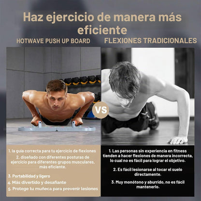 Tabla de flexiones HOTWAVE, tabla de flexiones portátil, barra de f...