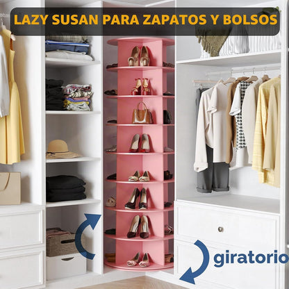 SpaceAid torre giratoria de zapatero de 8 niveles, exhibidor de zap...