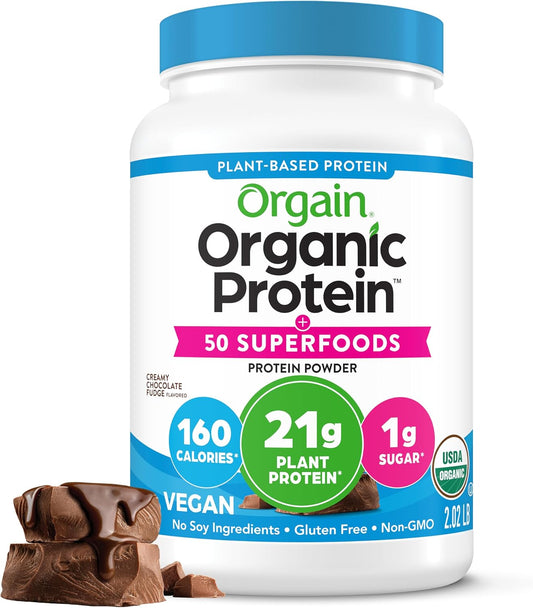 Orgain Proteína vegana orgánica 0.74 oz + superalimentos en polvo |...