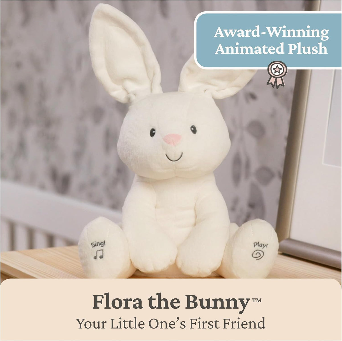 GUND Baby Flora Bunny Juguete musical interactivo animado para bebé...