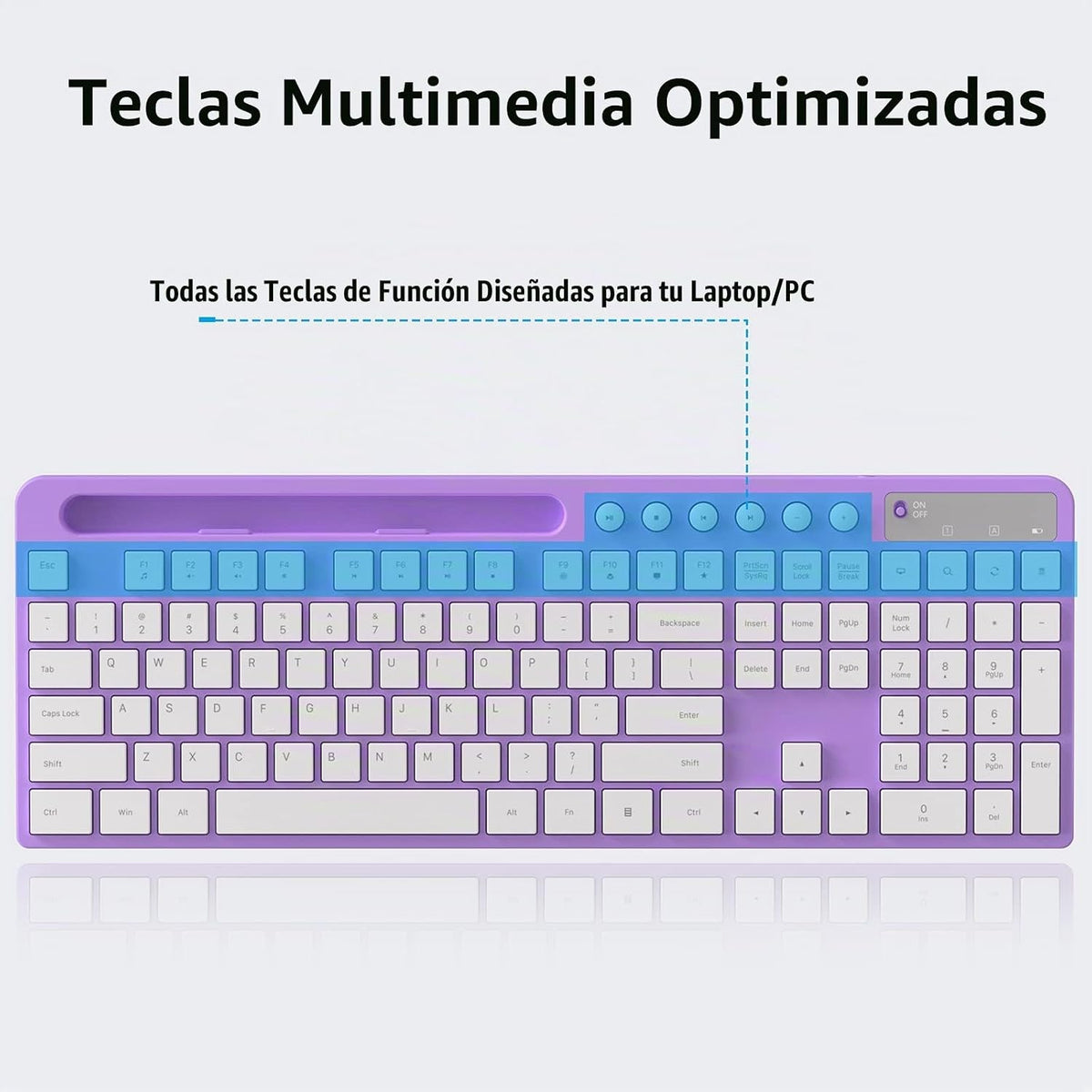Combo de teclado y ratón inalámbricos, teclado inalámbrico ergonómi...