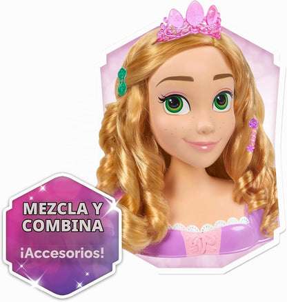 Disney Cabeza de peinado Princess Rapunzel | 14 piezas, juego de si...