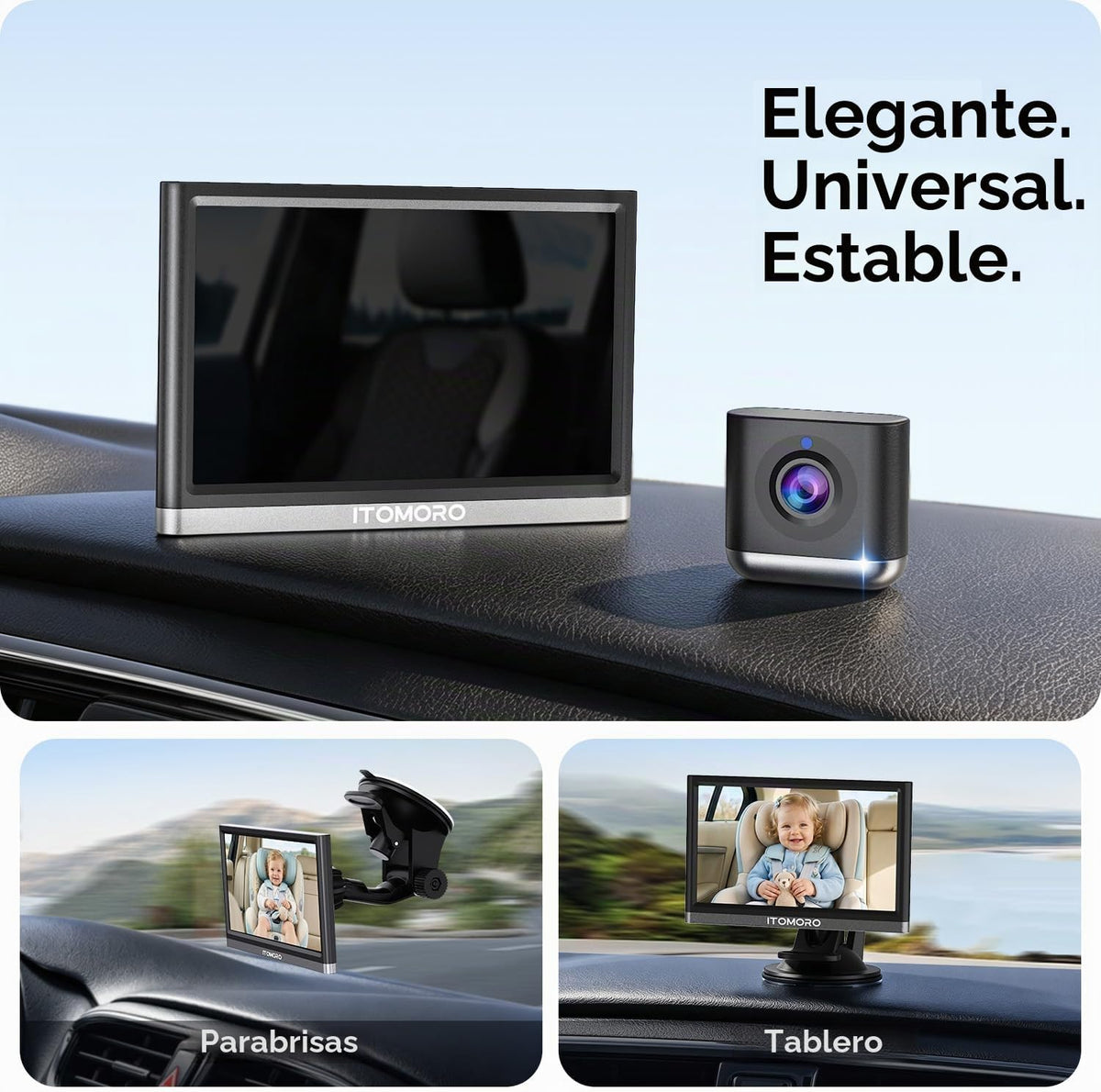 Itomoro Nuevo monitor de cámara de coche para bebé 2026 [1080P HD y...