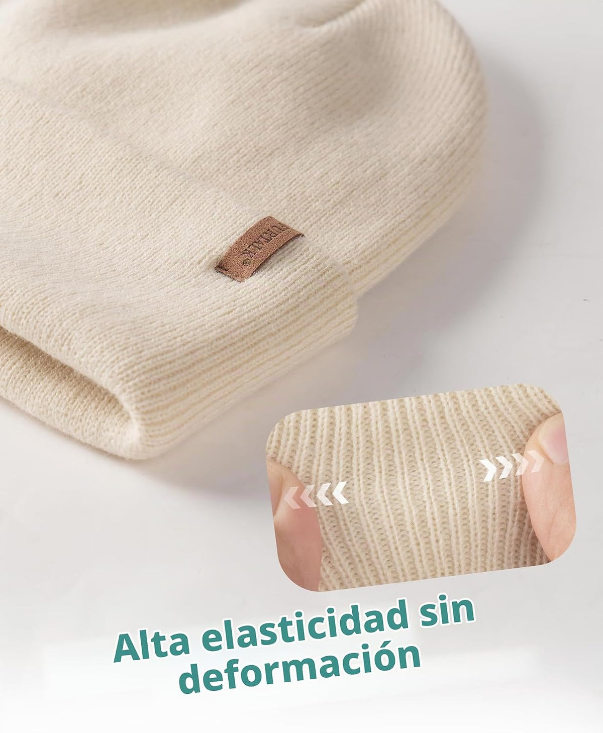 FURTALK Gorro para Hombres y Mujeres con Puños Tejido Grueso Unisex...