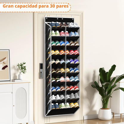 KEEPJOY 20-30 pares de organizadores de zapatos sobre la puerta, za...