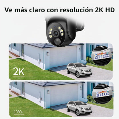 SEHMUA Cámaras de seguridad solar 2K inalámbricas para exteriores,...
