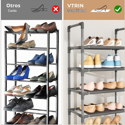 VTRIN - Zapatero de 10 niveles, alto, con capacidad para 20-25 pare...