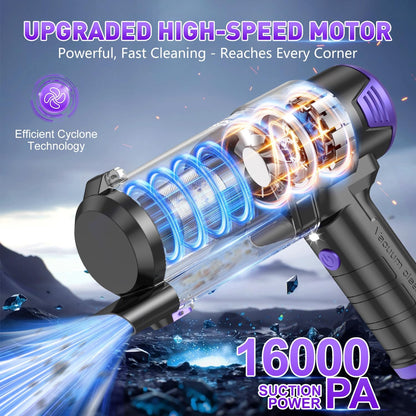 KMM Aspirador de mano para coche, aspiradora de mano 16000PA y plum...