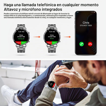 FILIEKEU Reloj inteligente para hombre para Android iOS, llamadas B...