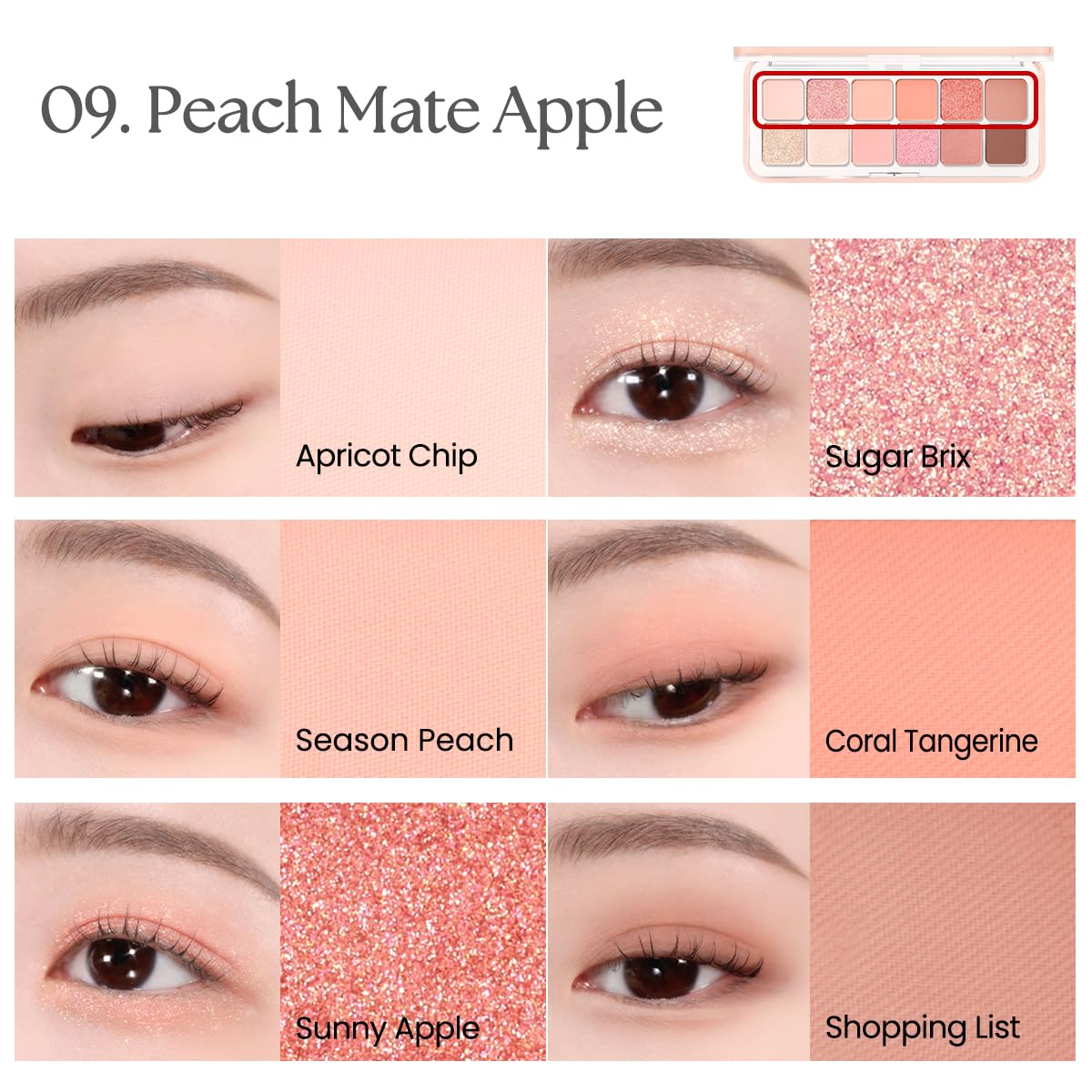 CLIO Pro - Paleta de ojos de aire, sombra de ojos portátil de 12 co...