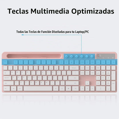 Combo de teclado y ratón inalámbricos, MARVO 2.4G Teclado inalámbri...