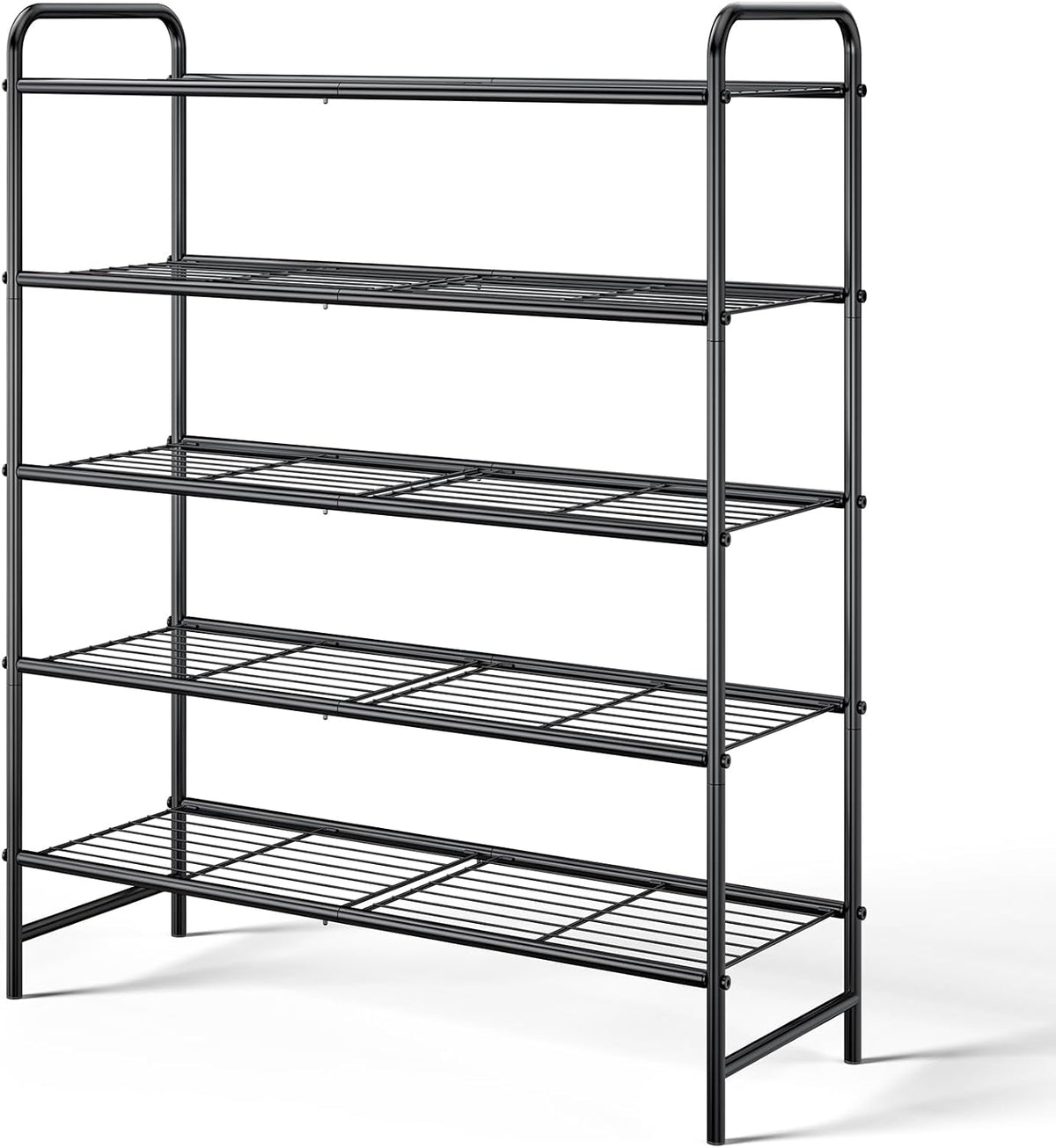 Kitsure Organizador de zapatos de acero inoxidable, 25.6 pulgadas d...