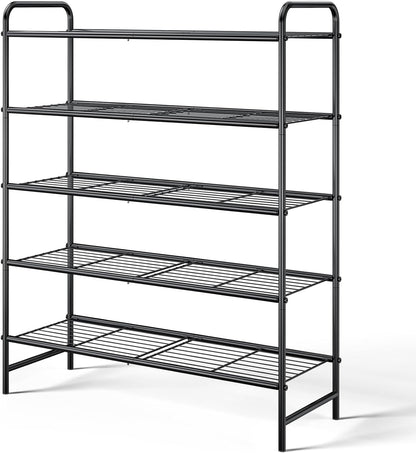 Kitsure Organizador de zapatos de acero inoxidable, 25.6 pulgadas d...
