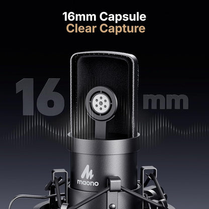 MAONO AU-A04H Kit de micrófono USB con auriculares para PC, podcast...