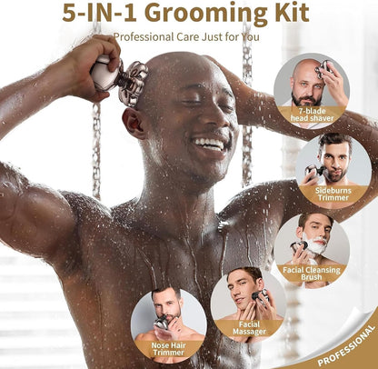 SHPAVVER Afeitadoras de cabeza para hombres calvos: kit de aseo imp...