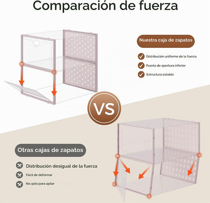 Pinkpum - Paquete de 15 cajas de almacenamiento de zapatos extra gr...