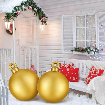 Jetec 2 bolas inflables gigantes de Navidad de 32 pulgadas, color d...