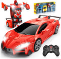 Qumcou Coche de Control Remoto Transformable 1:16, Juguetes para ni...