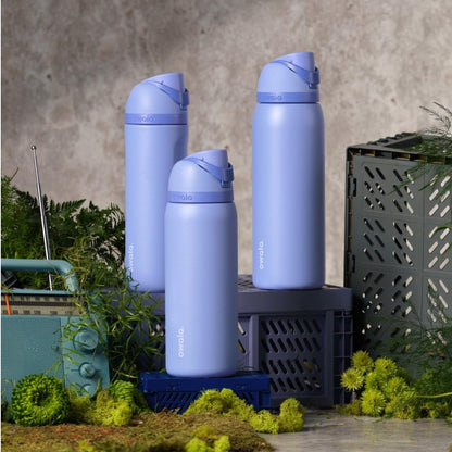 Owala FreeSip - Botella de agua de acero inoxidable de 24 onzas, co...