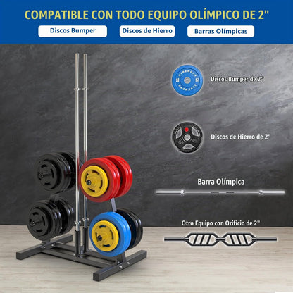 Kipika Soporte para árbol de placas de pesas, soporte para pesas de...