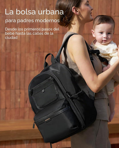 Momcozy Mochila para pañales para viajes y trabajo, impermeable y c...