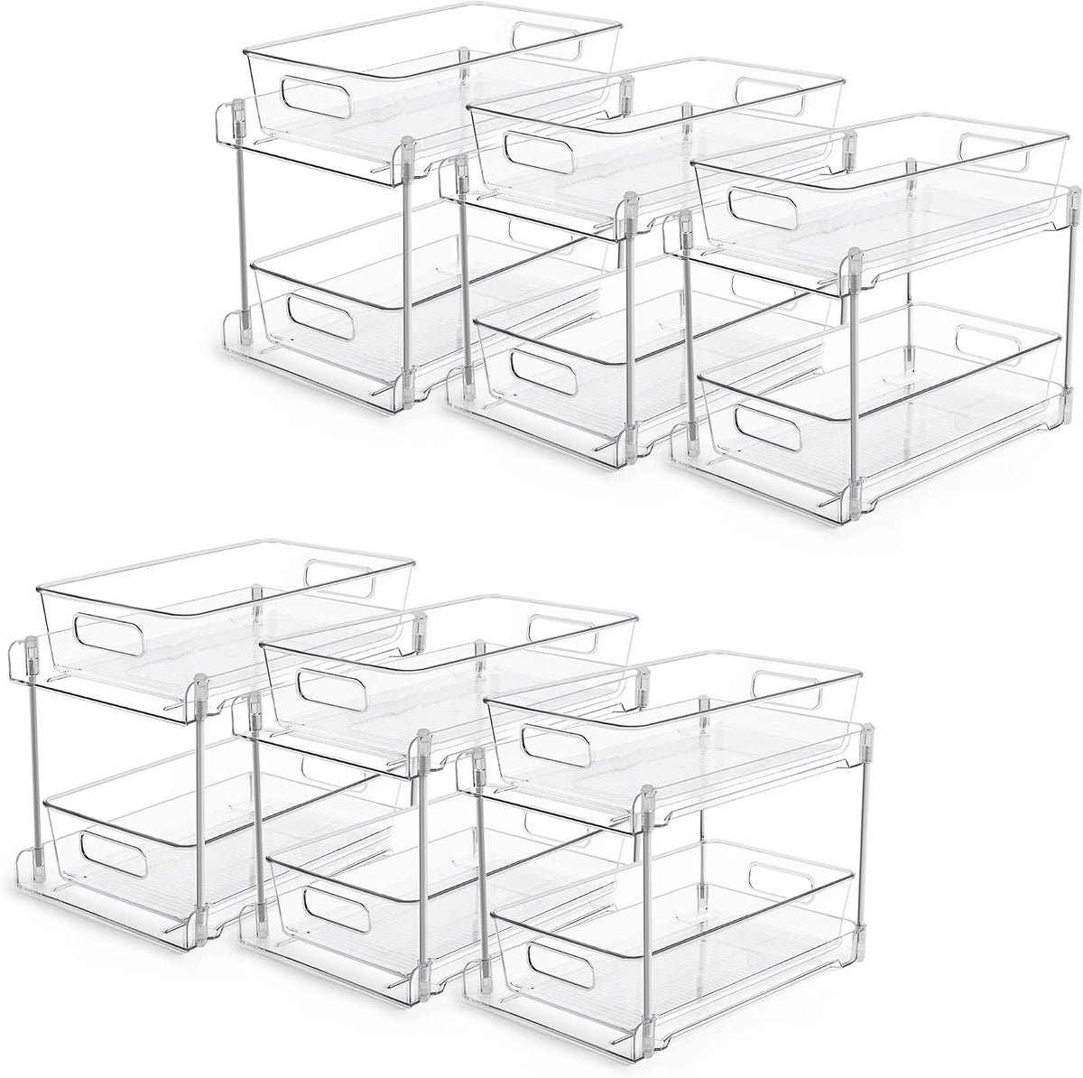 Vtopmart Paquete de 6 organizadores debajo del fregadero para baño...