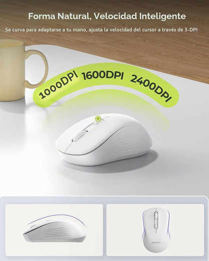 seenda COE200 Combo de teclado y mouse Bluetooth inalámbricos con |...