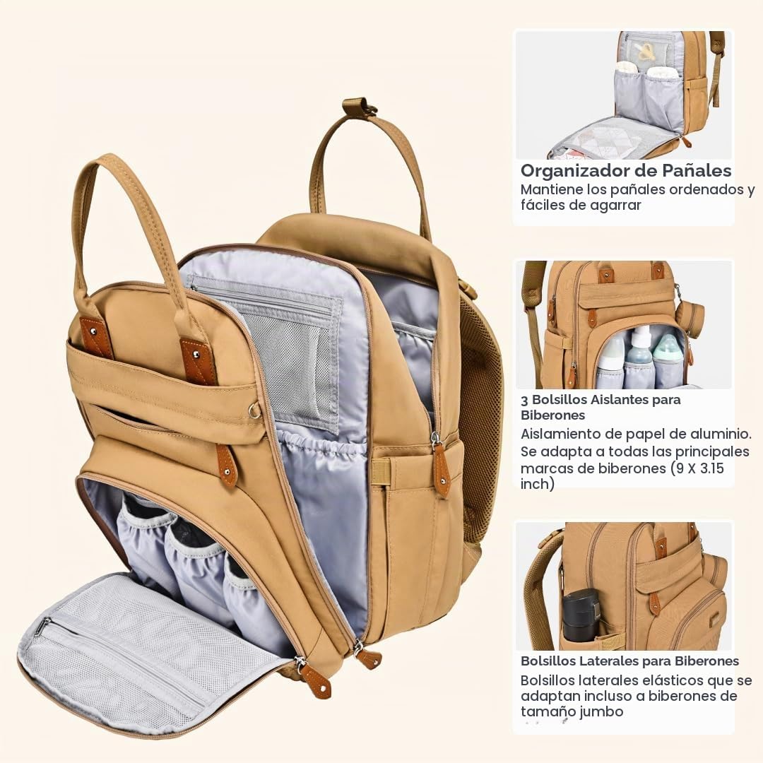 BabbleRoo Mochila para pañales \u2013 Bolsa de viaje para Baby Esse...