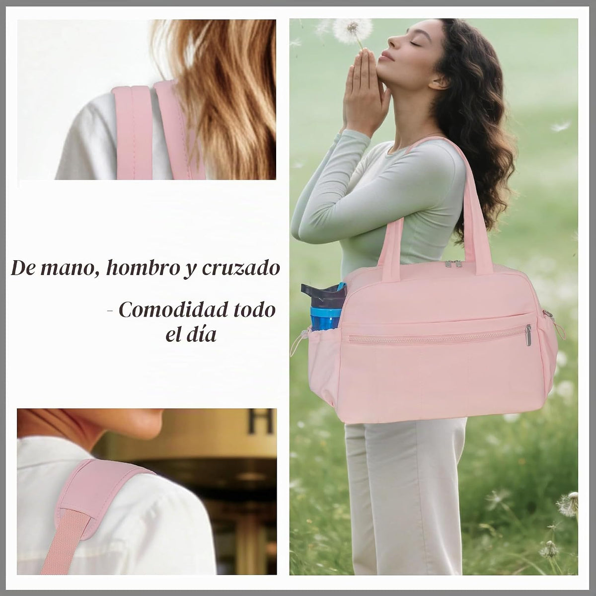 MZTUE Bolso mediano para pañales, bolso de hombro y cruzado para mamá