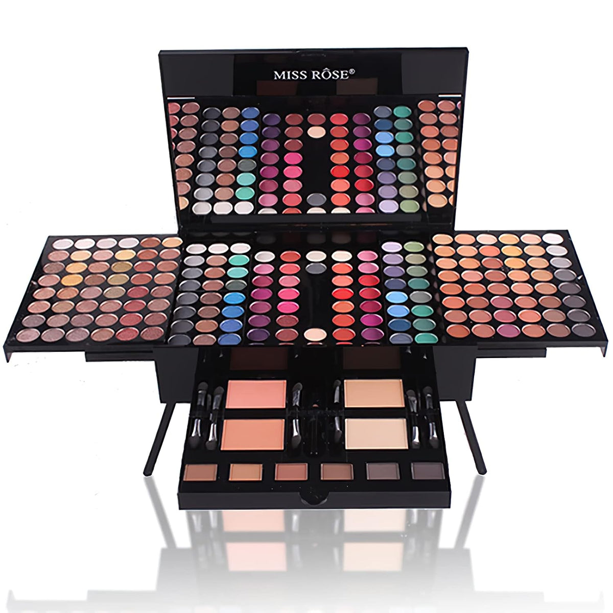 MISS ROSE Juego de maquillaje cosmético de 190 colores en caja de p...