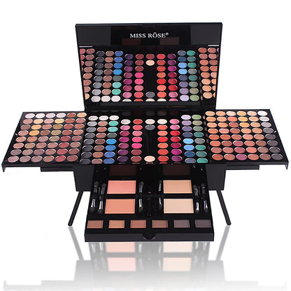 MISS ROSE Juego de maquillaje cosmético de 190 colores en caja de p...