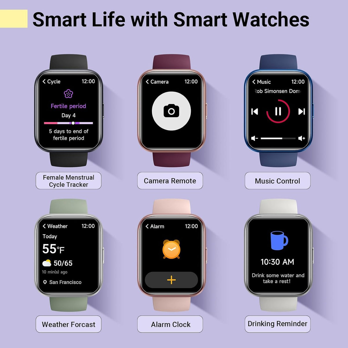Reloj inteligente para mujer, compatible con Android y iPhone, relo...
