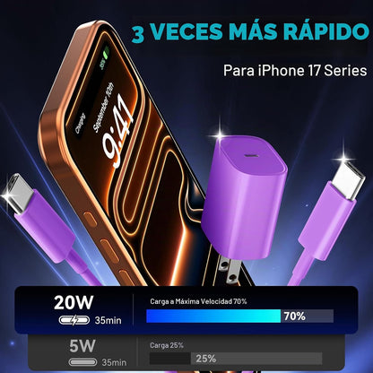 Teléfono 18 17 16 Pro Max Cargador Carga Rápida, 20W Teléfono Duo U...