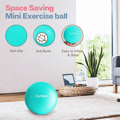 kisnbld Pequeña pelota de ejercicio, mini pelota de pilates de 9 pu...
