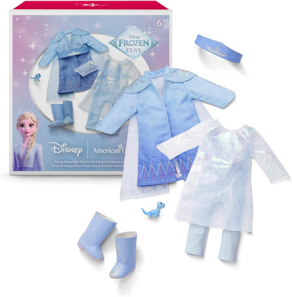 American Girl, Disney Frozen Elsa traje de viaje, figura Bruni, rop...
