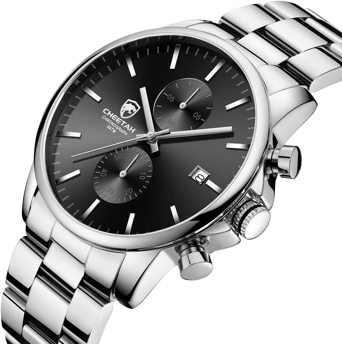 GOLDEN HOUR Fashion Business - Relojes para hombre con cronógrafo,...