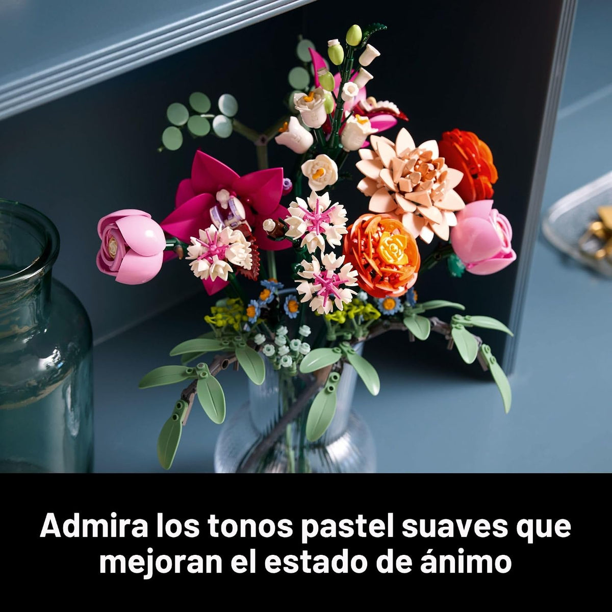 LEGO Botanicals 10342 - Juego de ramos de flores rosas para adultos...