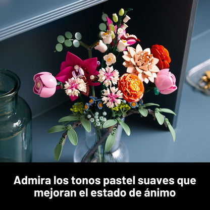 LEGO Botanicals 10342 - Juego de ramos de flores rosas para adultos...